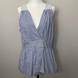 Blue & White Striped Top - Banana Republic - Size 12